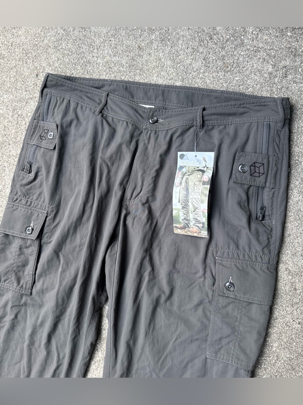 Clothing Arts Pants Mens 40x30 PCubed Cargo Pick Pocket Proof Nylon Travel New